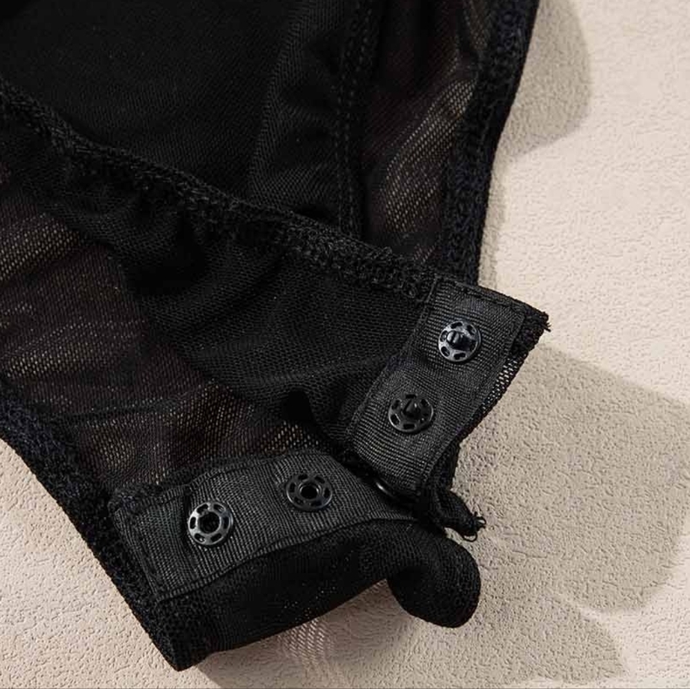 Black Rhinestone Bodysuit - Picture 11 of 15
